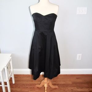 Strapless Black Cocktail Dress w Pockets